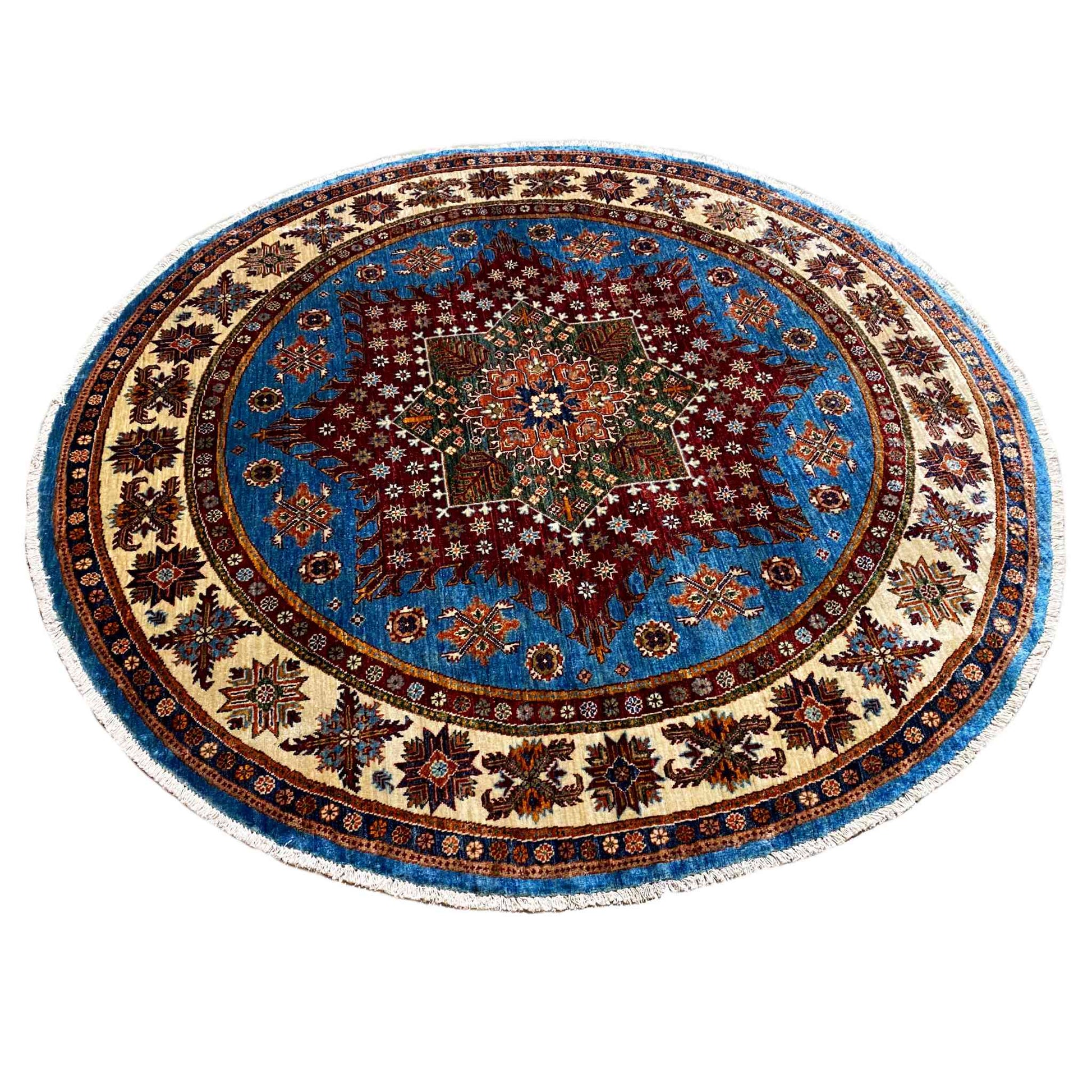 Runder Kazak Teppich, 197x196 cm - German Carpet Shop