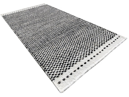 Kelim Teppich Schwarz - 60x90 cm