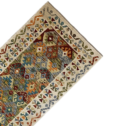 Corridore Kelim Afghan 386x87cm