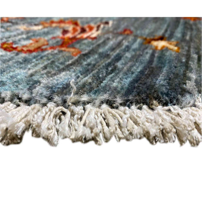 Handgeknüpfter Khorjin Teppich, Blau & Rot, 177x176 cm - German Carpet Shop