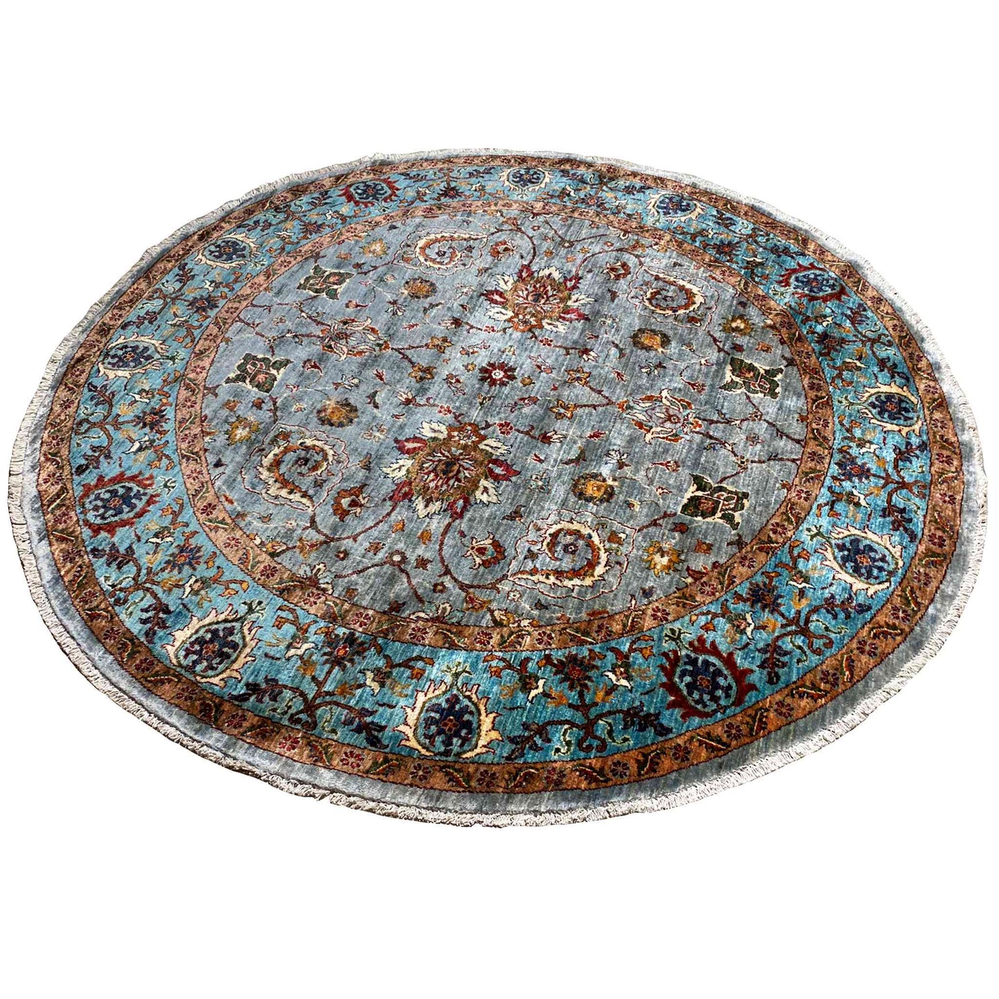 Runder Khorjin-Wollteppich, 207x205 cm - German Carpet Shop