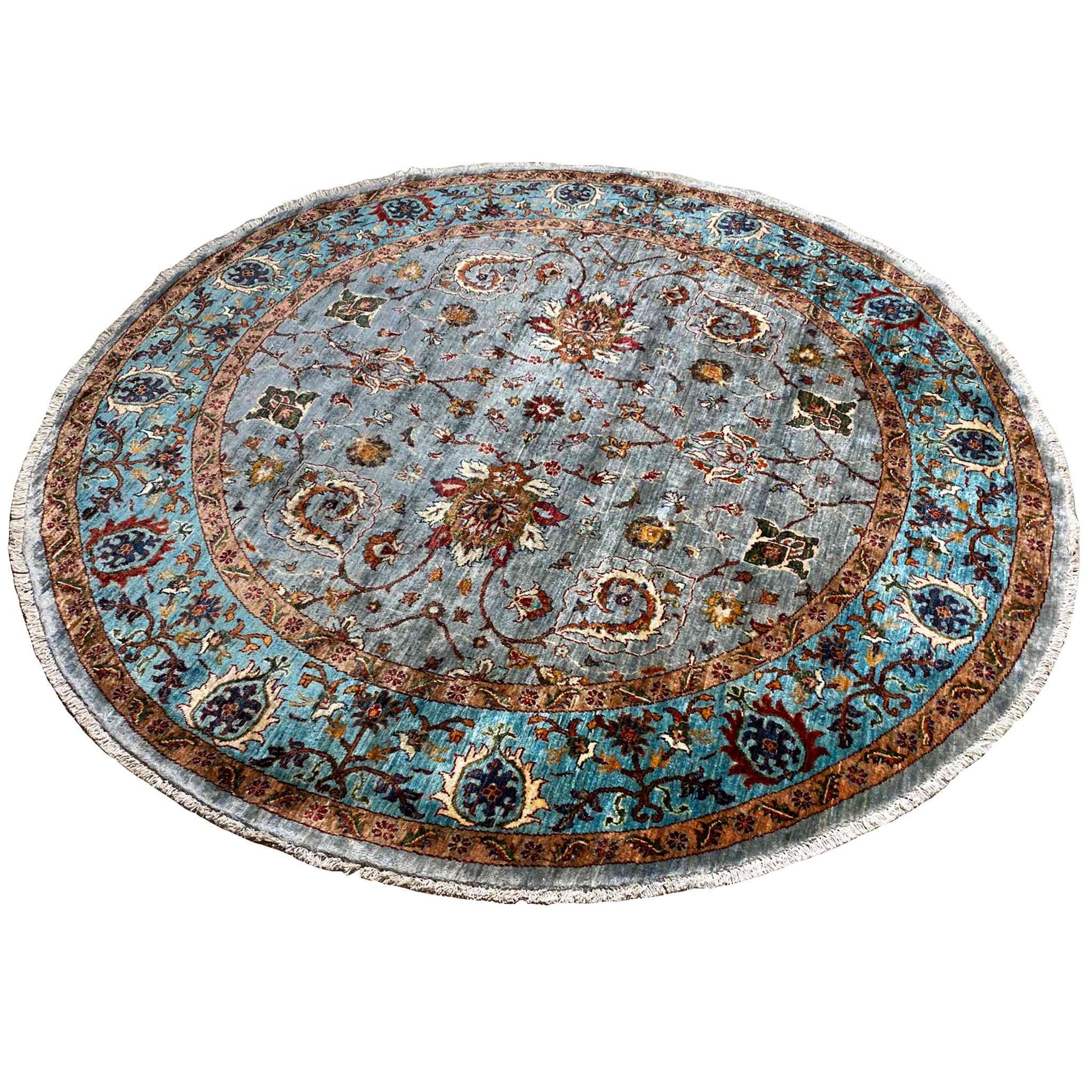 Runder Khorjin-Wollteppich, 207x205 cm - German Carpet Shop