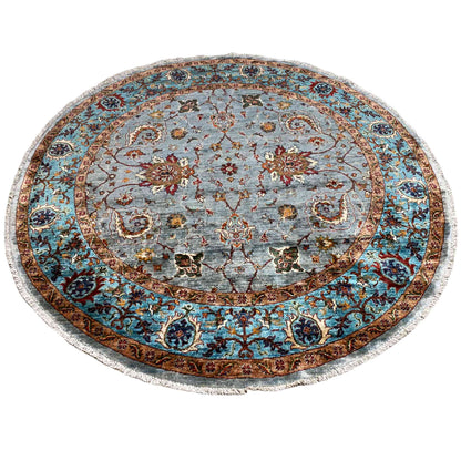 Runder Khorjin-Wollteppich, 207x205 cm - German Carpet Shop