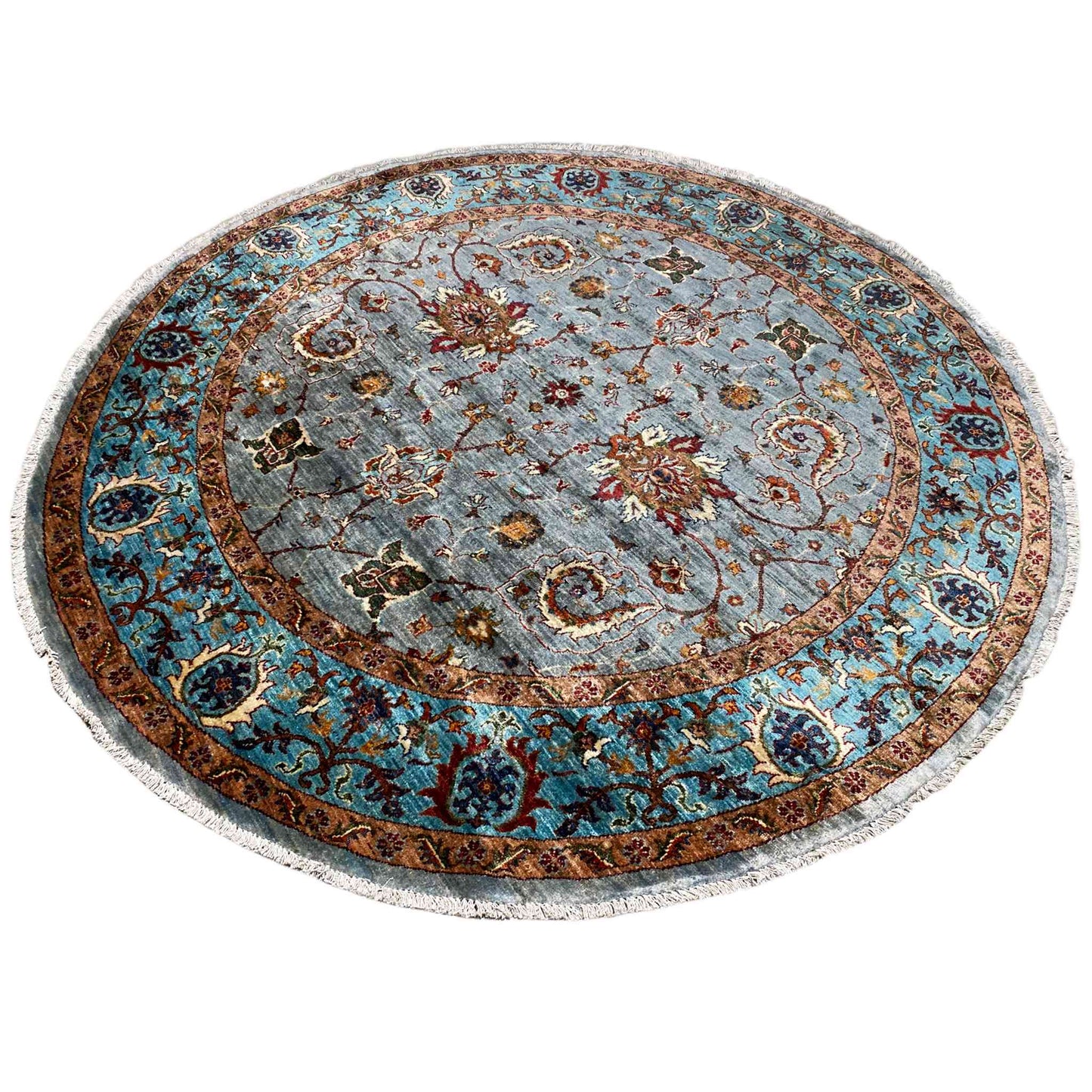 Runder Khorjin-Wollteppich, 207x205 cm - German Carpet Shop