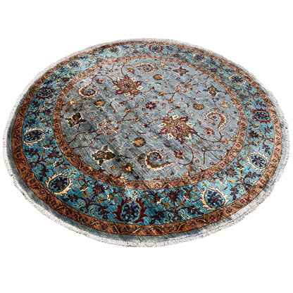 Runder Khorjin-Wollteppich, 207x205 cm - German Carpet Shop