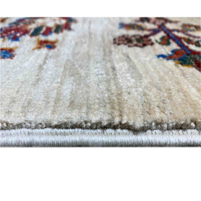 Khorjin Teppich - Creme & Mehrfarbige Quadrate, 200x154 cm - German Carpet Shop