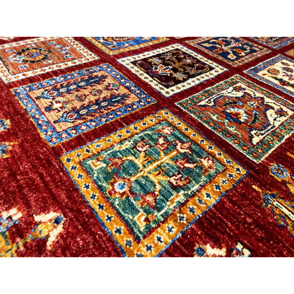 Afghanischer Khorjin Wollteppich, Tiefrot, 156x94 cm - German Carpet Shop