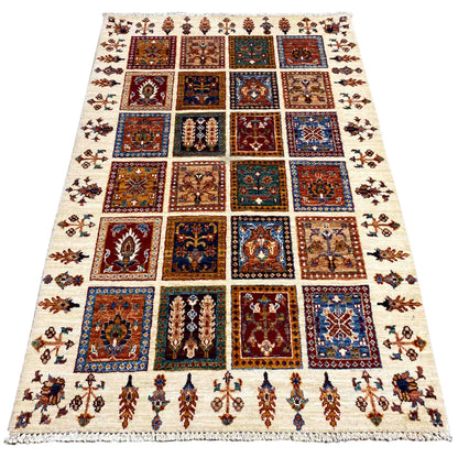 Khorjin Wollteppich, Elfenbein & Mehrfarbig, 160x105 cm - German Carpet Shop