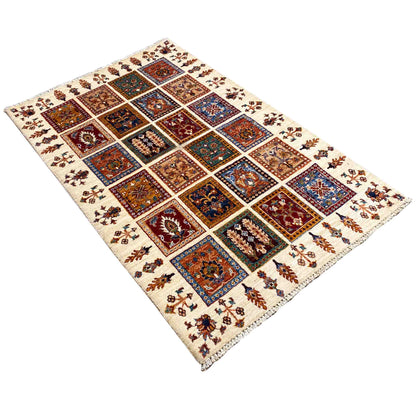 Khorjin Wollteppich, Elfenbein & Mehrfarbig, 160x105 cm - German Carpet Shop