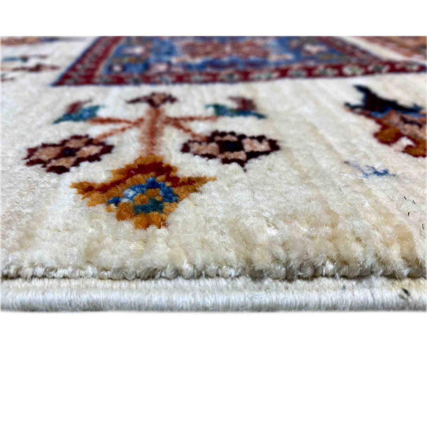 Khorjin Wollteppich, Elfenbein & Mehrfarbig, 160x105 cm - German Carpet Shop