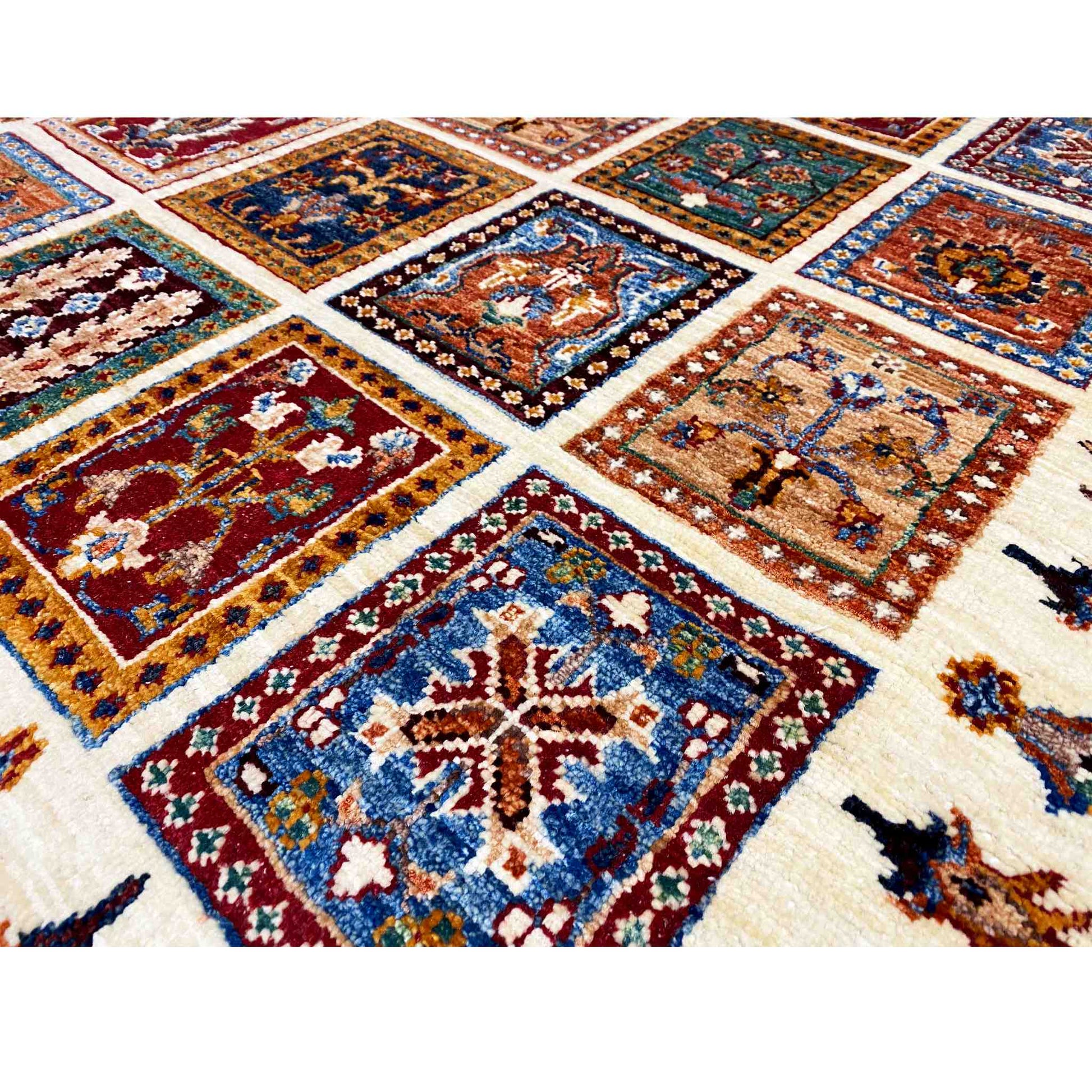 Khorjin Wollteppich, Elfenbein & Mehrfarbig, 160x105 cm - German Carpet Shop