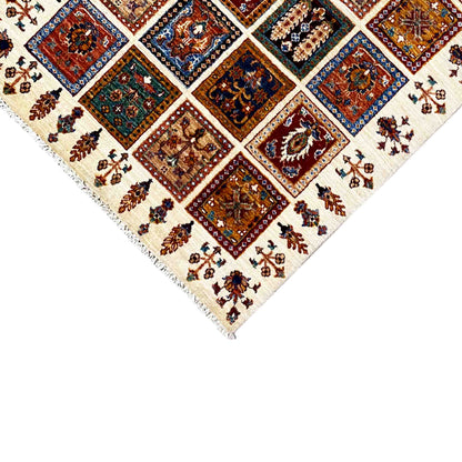 Khorjin Wollteppich, Elfenbein & Mehrfarbig, 160x105 cm - German Carpet Shop