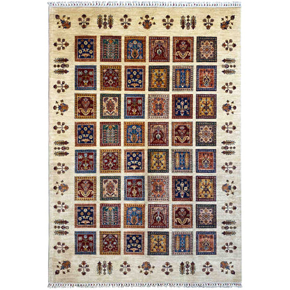 Afghan Khorjin Teppich, Beige, 261x182 cm - German Carpet Shop
