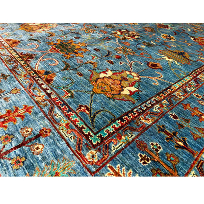 Afghan Khorjin Teppich, Blau, 202x151 cm - German Carpet Shop