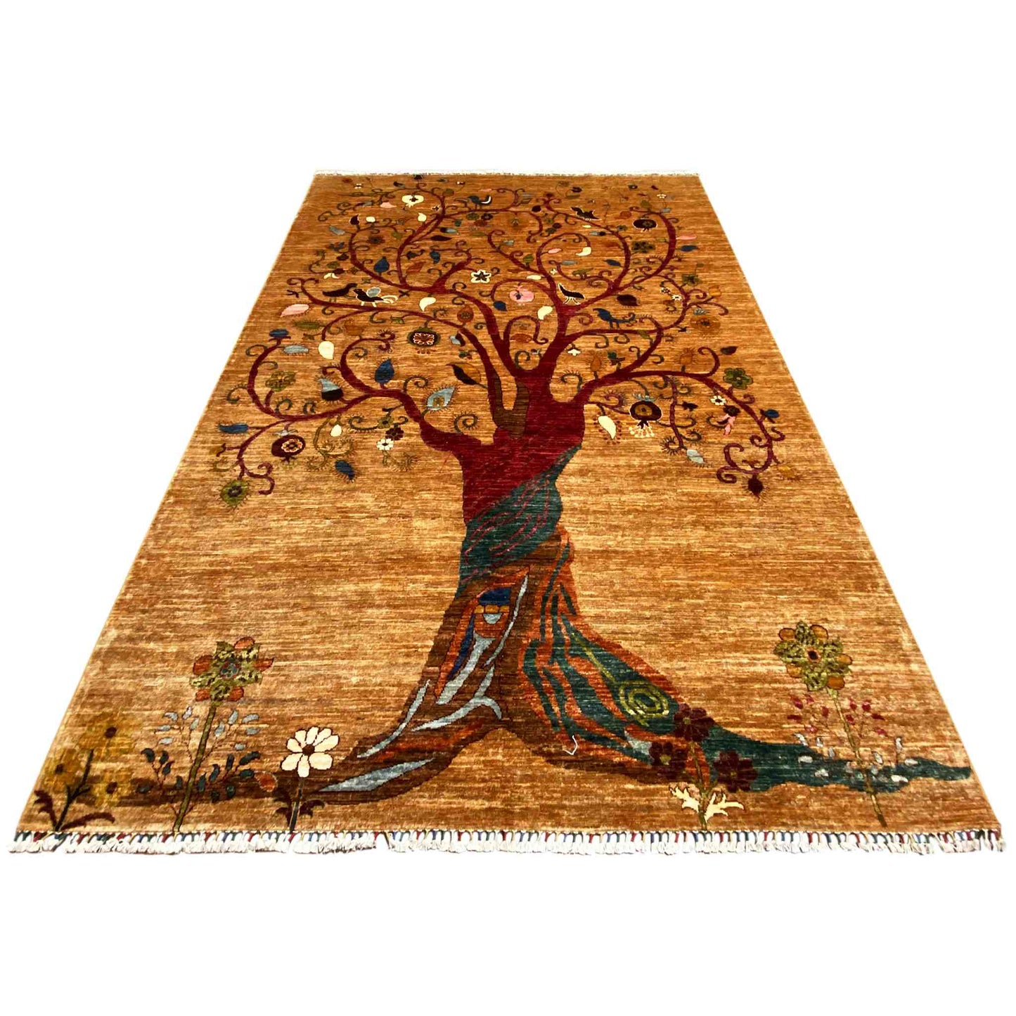Afghan Khorjin Teppich – Braun, 299x210 cm - German Carpet Shop