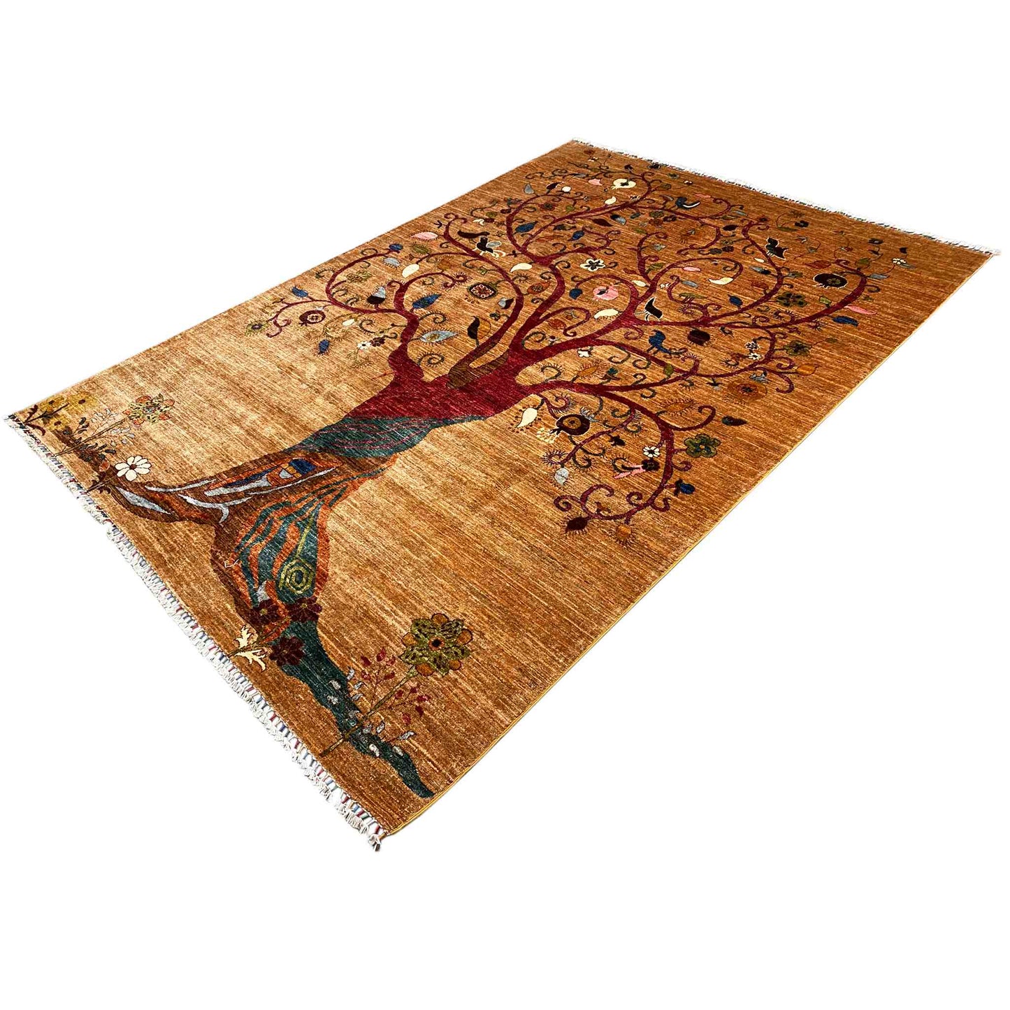 Afghan Khorjin Teppich – Braun, 299x210 cm - German Carpet Shop