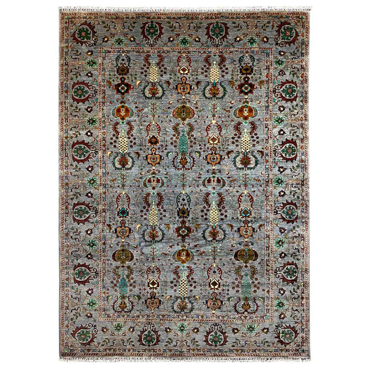 Afghan Khorjin Teppich – Grau, 348x254 cm - German Carpet Shop