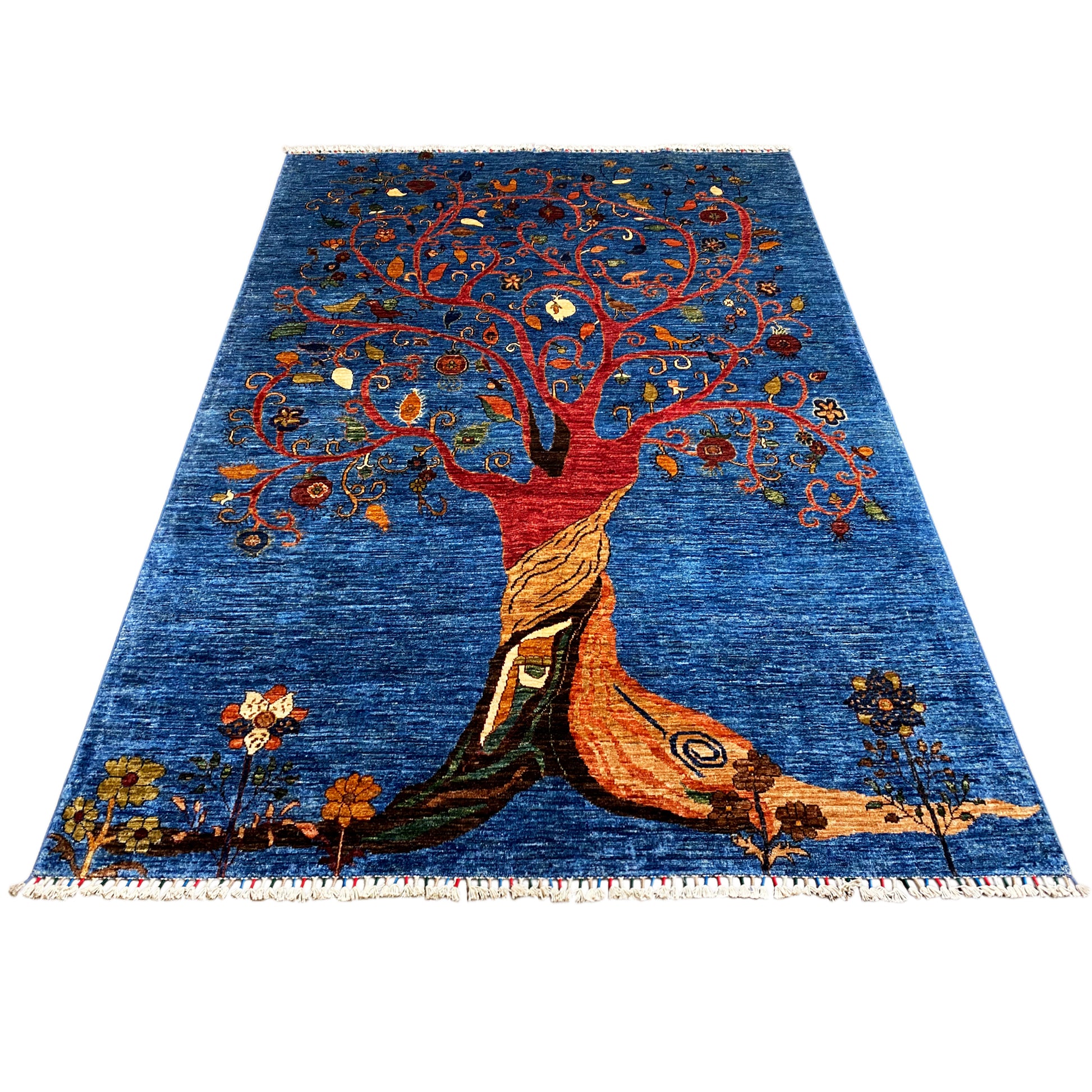 Handgeknüpfter Lebensbaum Teppich 246x172 cm - German Carpet Shop