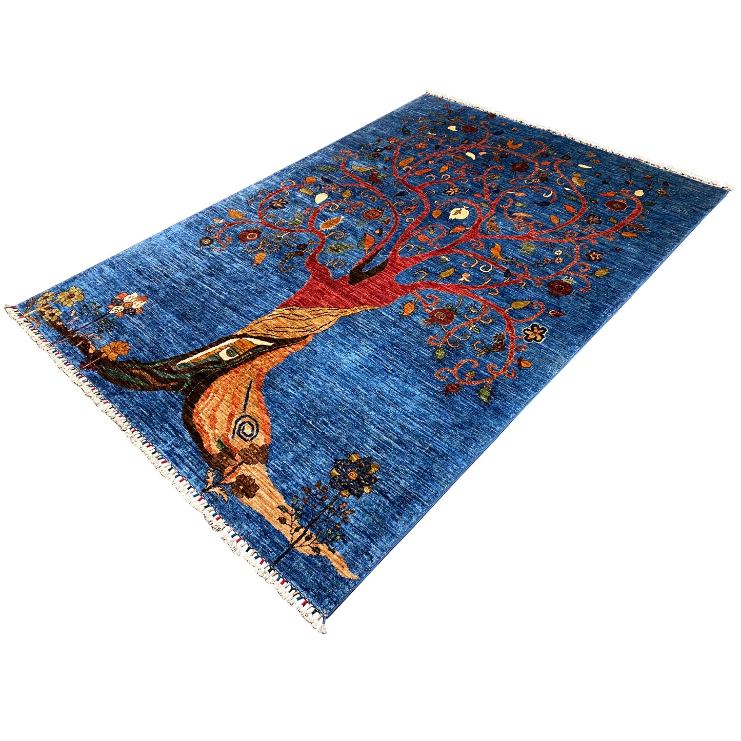 Handgeknüpfter Lebensbaum Teppich 246x172 cm - German Carpet Shop