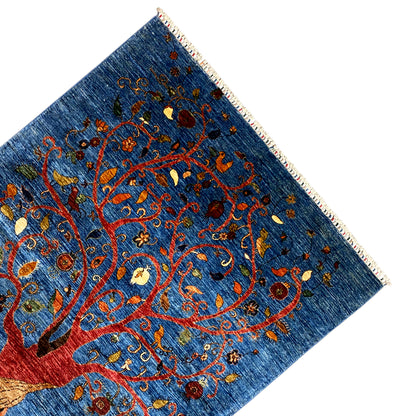Handgeknüpfter Lebensbaum Teppich 246x172 cm - German Carpet Shop