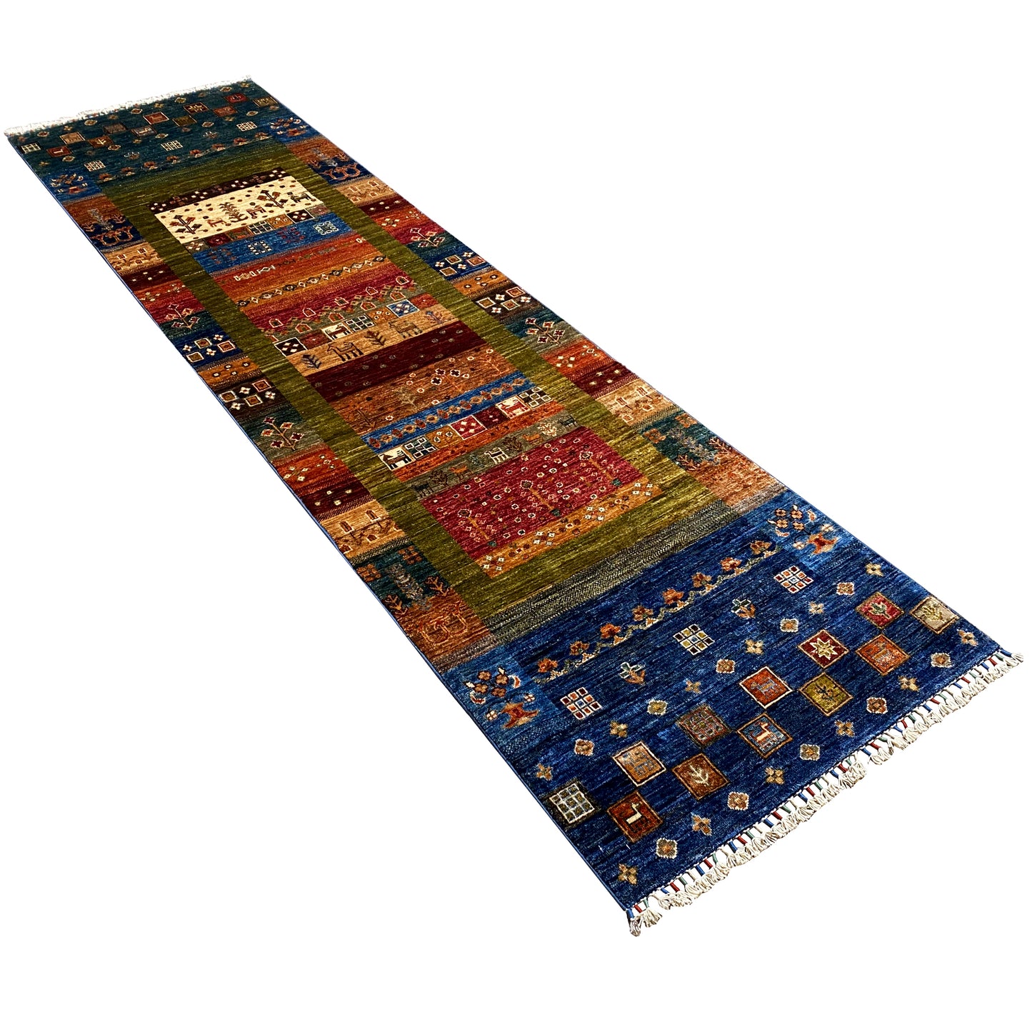 Handgeknüpfter Khorjin Teppich Läufer 295x83 cm - German Carpet Shop