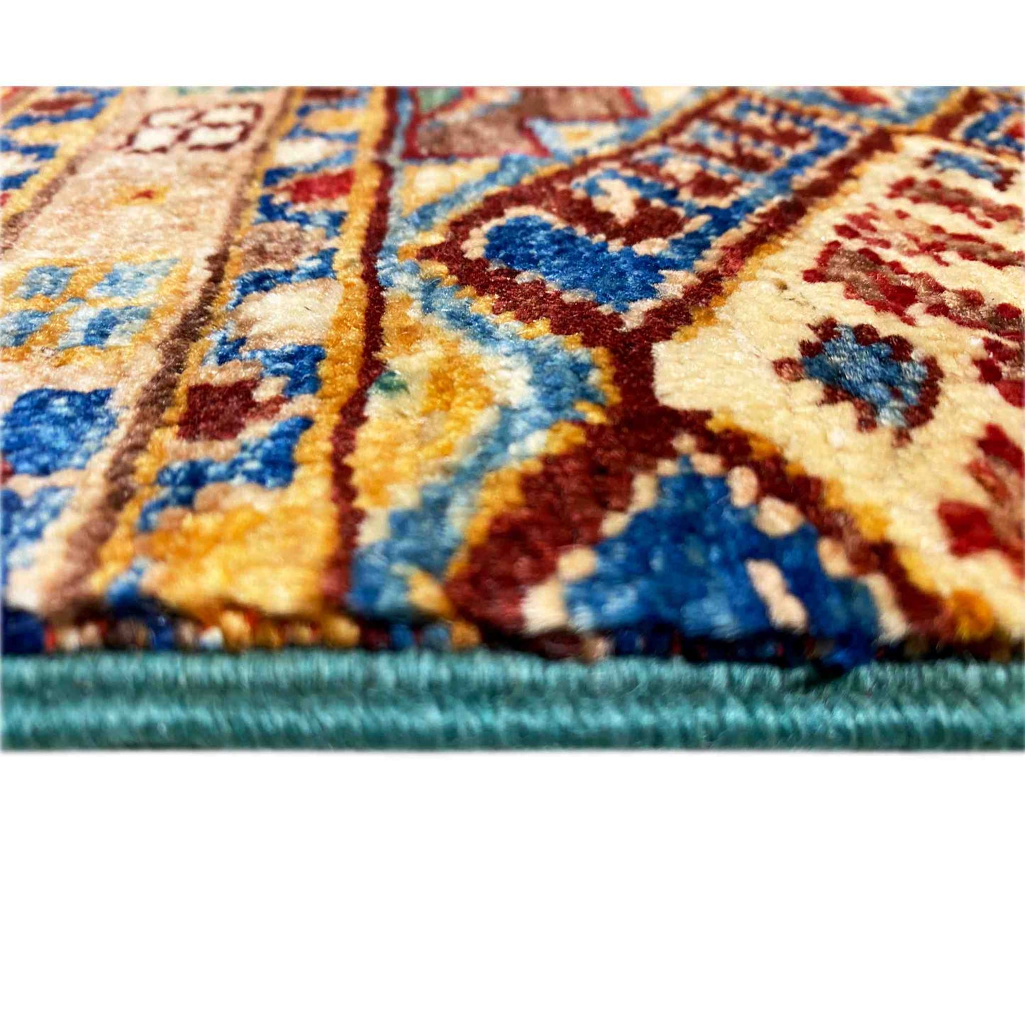 Khorjin-Läuferteppich - Stammesstreifen- und Geometrisches Design, 271x91 cm - German Carpet Shop