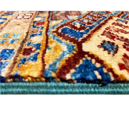 Khorjin-Läuferteppich - Stammesstreifen- und Geometrisches Design, 271x91 cm - German Carpet Shop