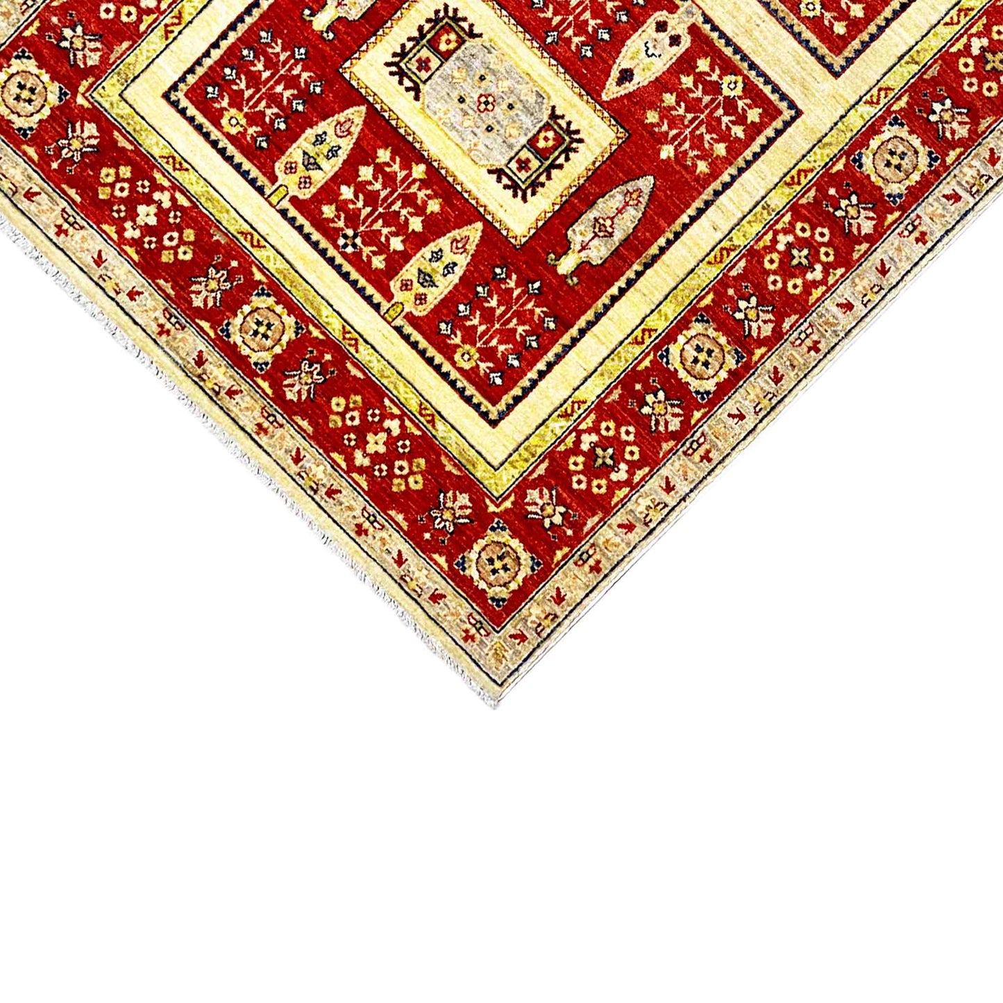 Khorjin-Teppich - Rustikaler Charme & Stammes-Eleganz, 182x119 cm - German Carpet Shop