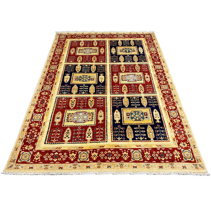 Khorjin-Teppich - Kräftiges geometrisches Design & rustikaler Charme, 243x168 cm - German Carpet Shop