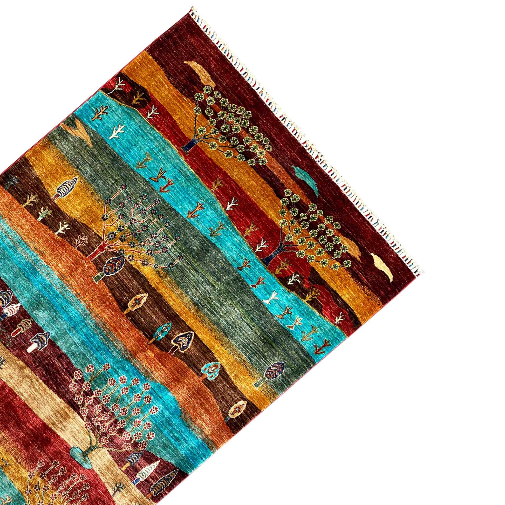 Khorjin-Teppich - Landschafts- und Lebensbaum-Design, 204x157 cm - German Carpet Shop