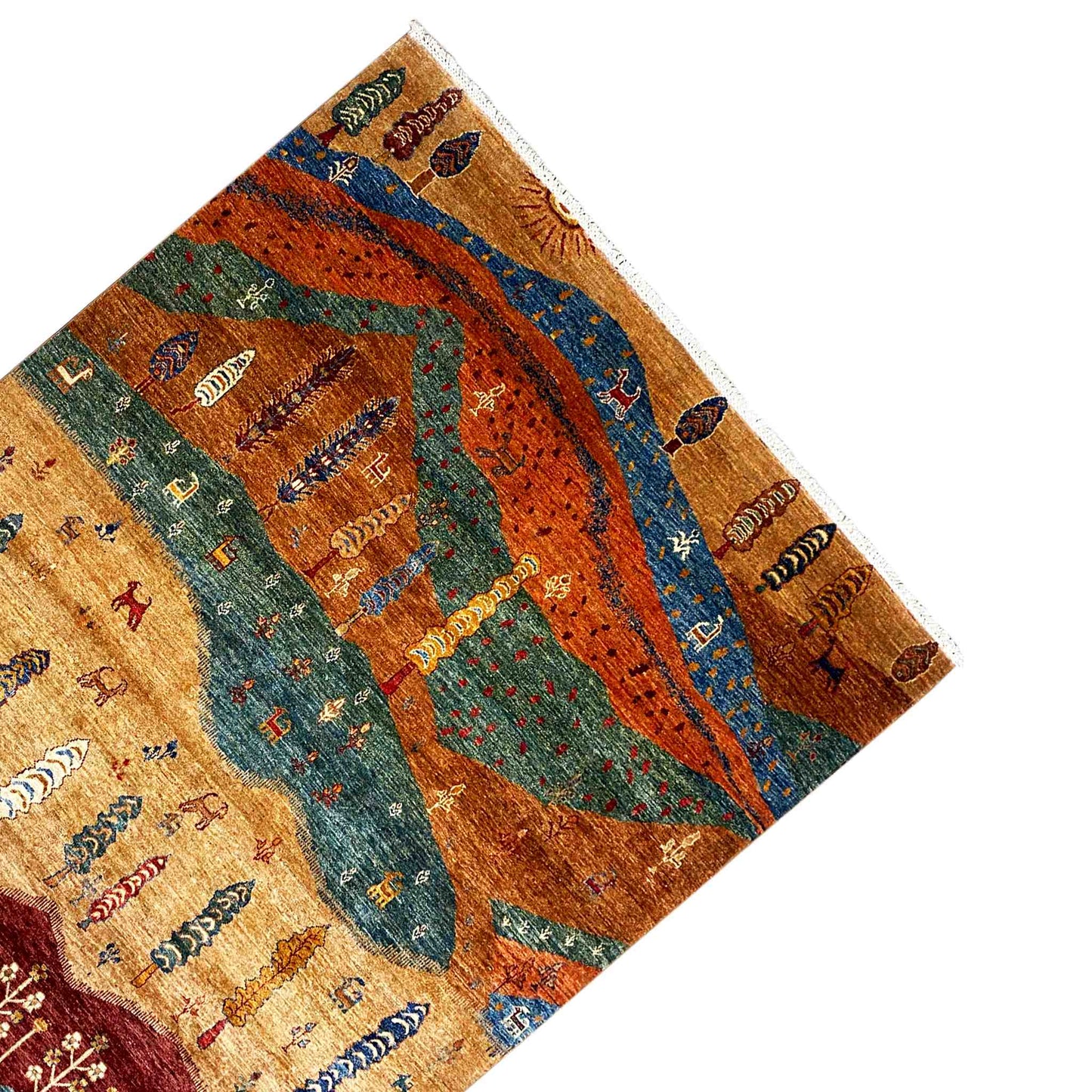 Khorjin Teppich - Verzaubertes Landschaftsdesign, 202x177 cm - German Carpet Shop