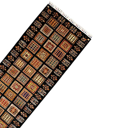 Khorjin Läufer Teppich – Handgewebter Tribal-Wollteppich, 246x85 cm - German Carpet Shop