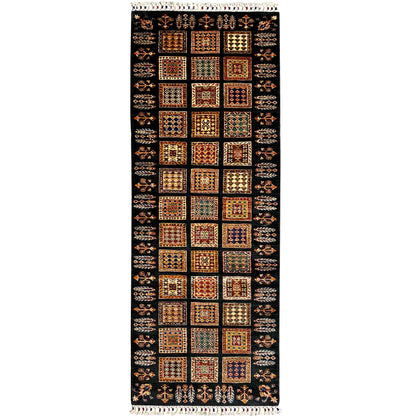 Khorjin Läufer Teppich – Handgewebter Tribal-Wollteppich, 246x85 cm - German Carpet Shop