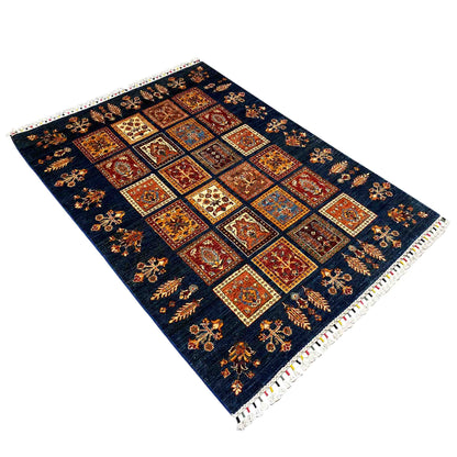 Afghan Khorjin Teppich - Handgesponnene Wolle, 125x91 cm - German Carpet Shop