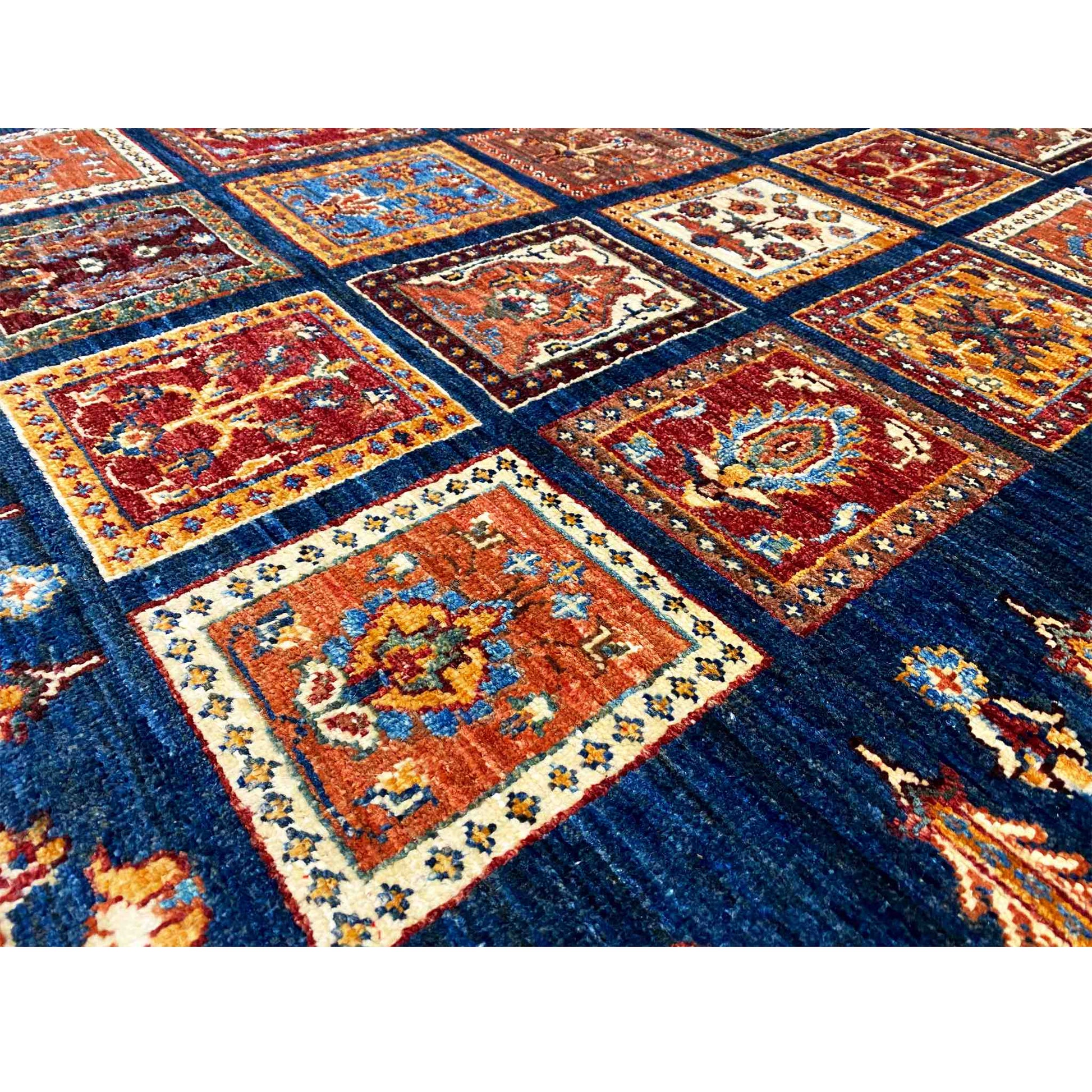 Afghan Khorjin Teppich - Handgesponnene Wolle, 125x91 cm - German Carpet Shop