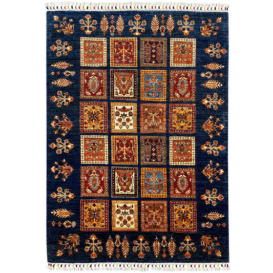 Afghan Khorjin Teppich - Handgesponnene Wolle, 125x91 cm - German Carpet Shop