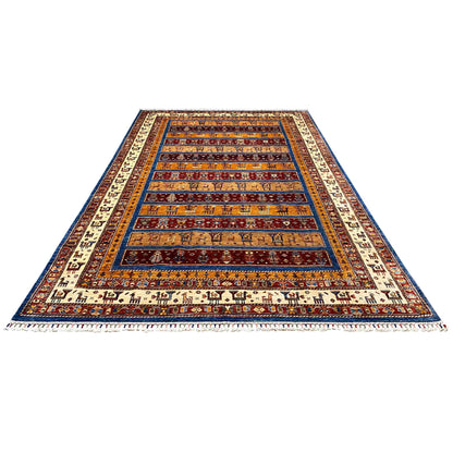 Khorjin-Teppich - Stammes-Tier- und Geometrisches Design, 356x243 cm - German Carpet Shop