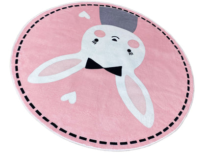 Tapis rond pour enfants Lapin, 120 cm