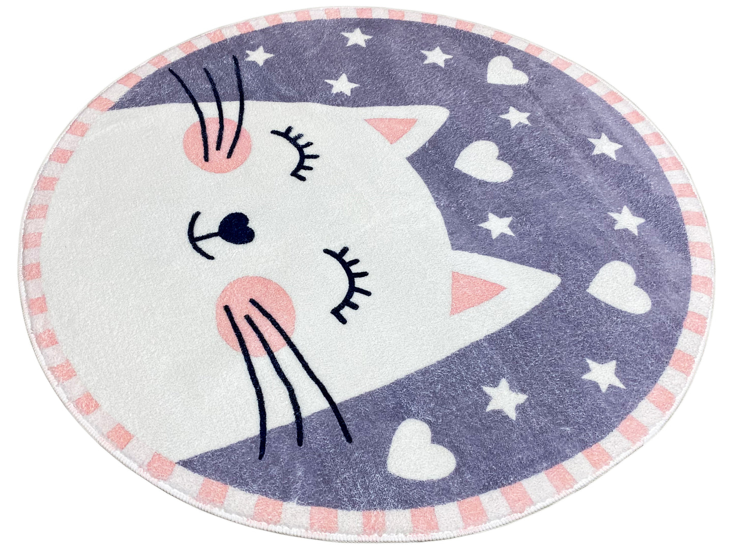 Tapis rond pour enfants Chat, 100 cm