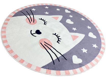 Tapis rond pour enfants Chat, 160 cm