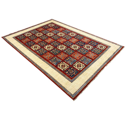 Khorjin-Teppich - Geometrisches Blumendesign, 258x185 cm - German Carpet Shop