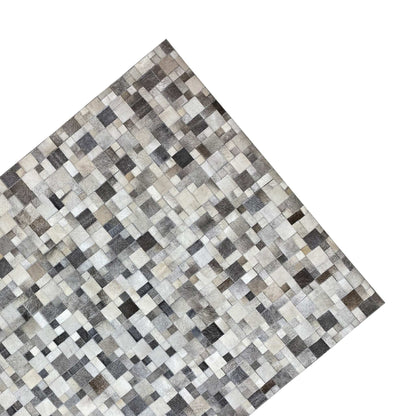 Premium Kalbsleder Teppich 228x161 cm – Moderner Geometrischer Stil - German Carpet Shop