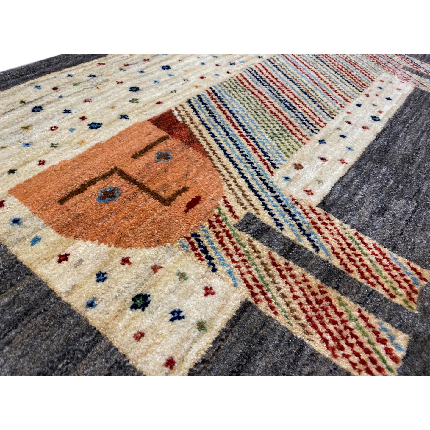 Löwen Gabbeh Teppich 100x65 cm - German Carpet Shop