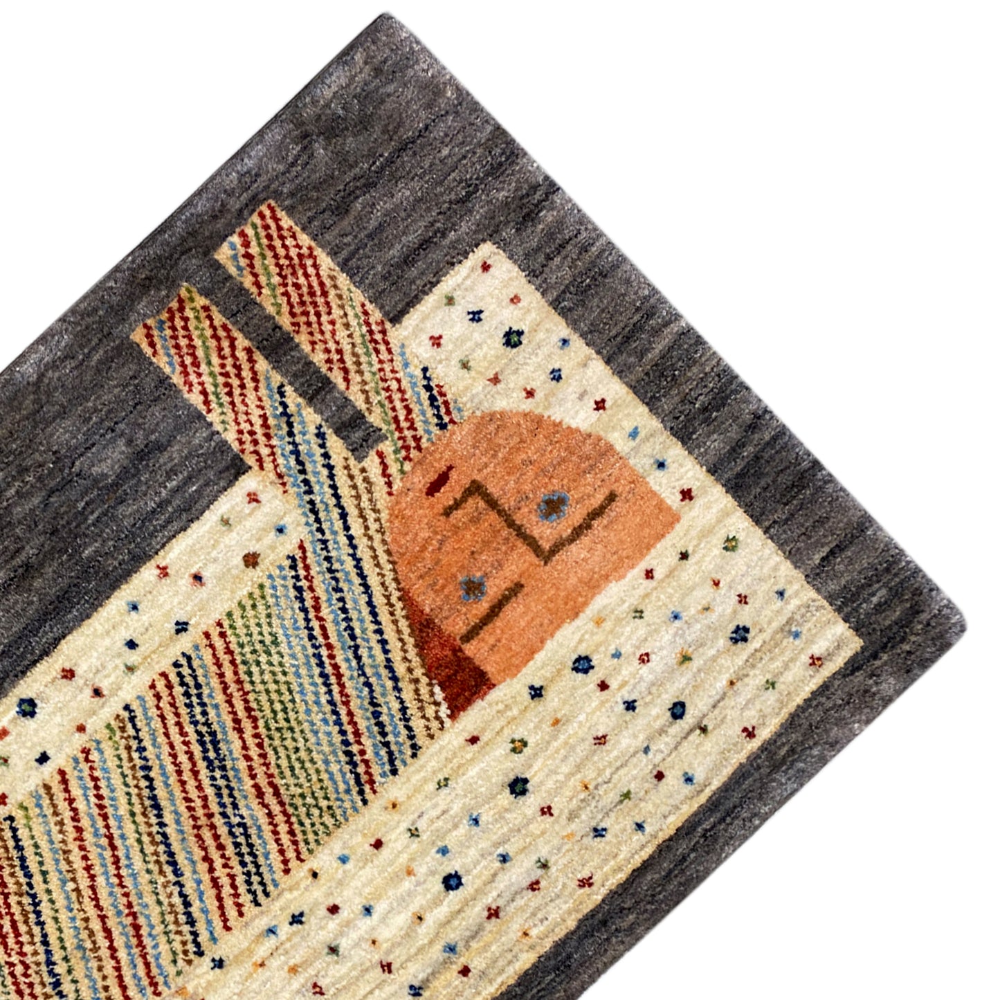 Löwen Gabbeh Teppich 100x65 cm - German Carpet Shop