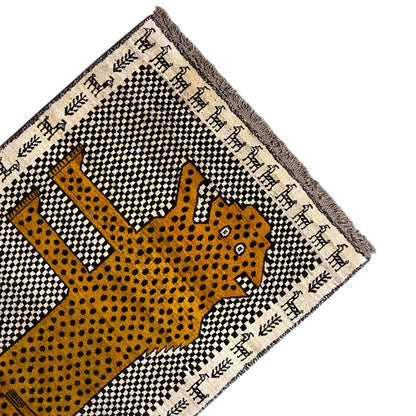 Gabbeh Teppich Leopard 182x108 cm - German Carpet Shop