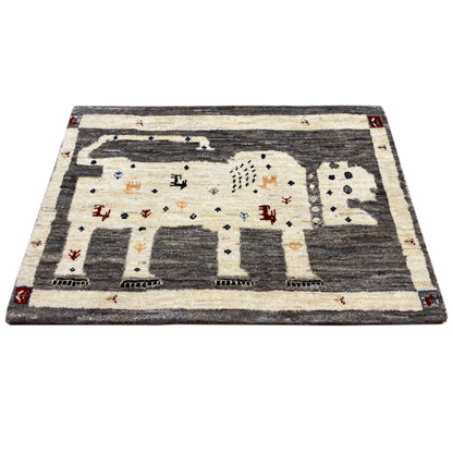 Gabbeh Teppich Löwe 89x60 cm - German Carpet Shop