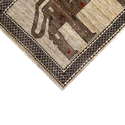 Löwen Gabbeh Teppich 170x110 cm - German Carpet Shop