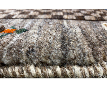 Beiger Gabbeh Teppich Löwe 160x87 cm - German Carpet Shop