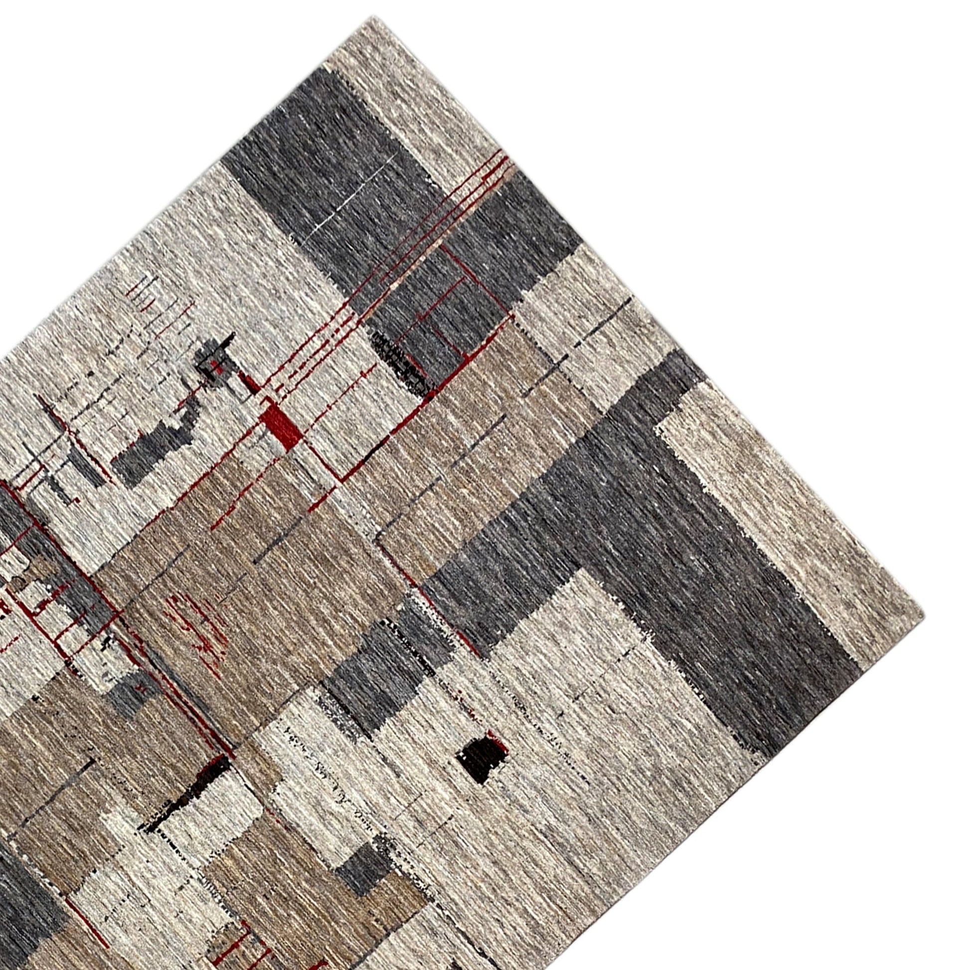 Grauer Luri Gabbeh Abstrakt 305x196 cm - German Carpet Shop