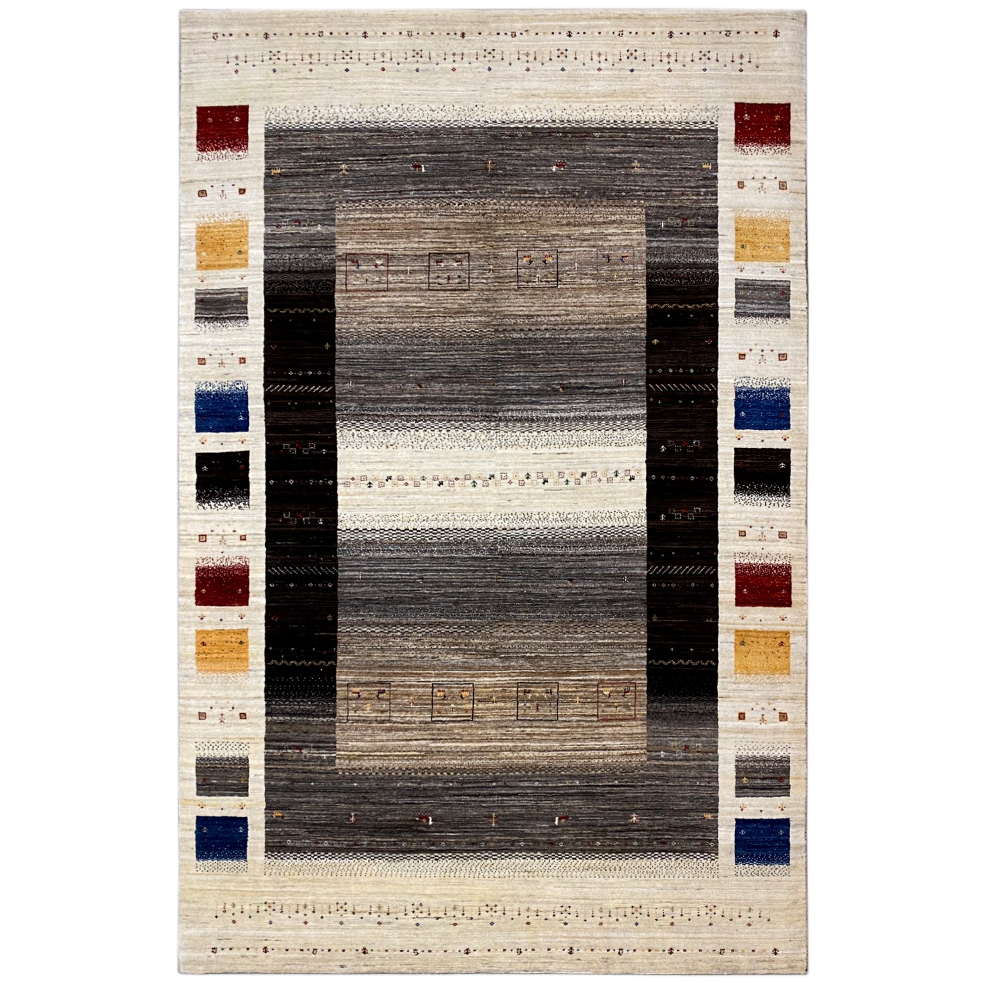 Gabbeh Luri Teppich Streifen 300x200 cm - German Carpet Shop